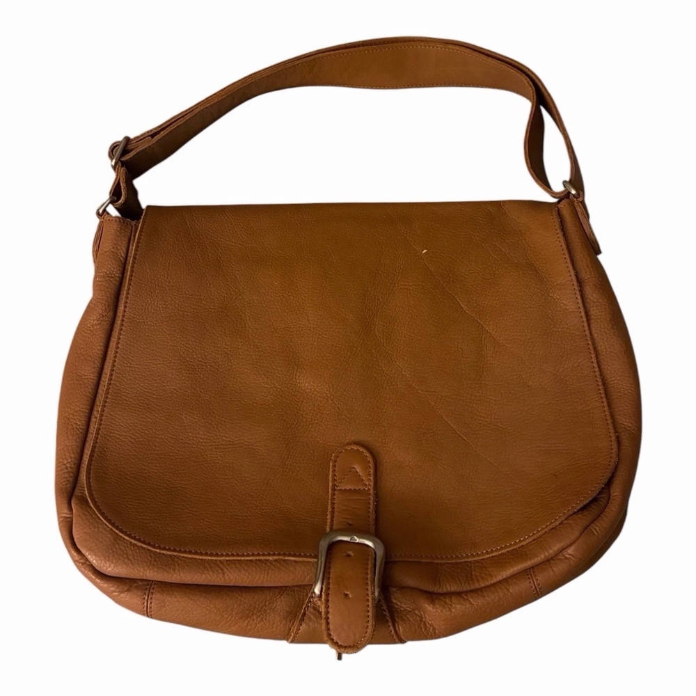 Init Brown Leather Messenger Bag - Picture 2 of 6